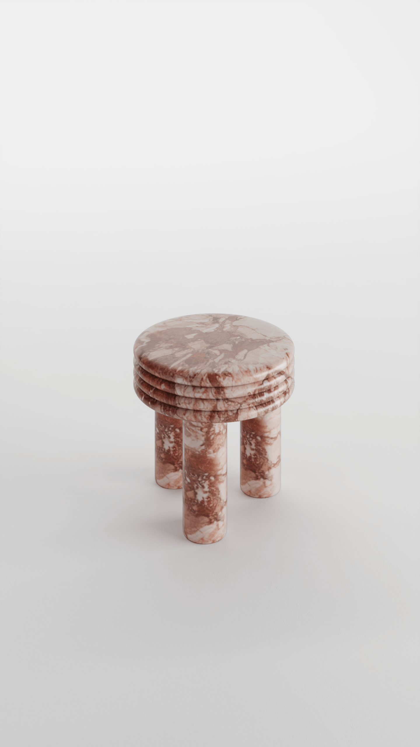 Sangria End Table - Breccia Pernice marble