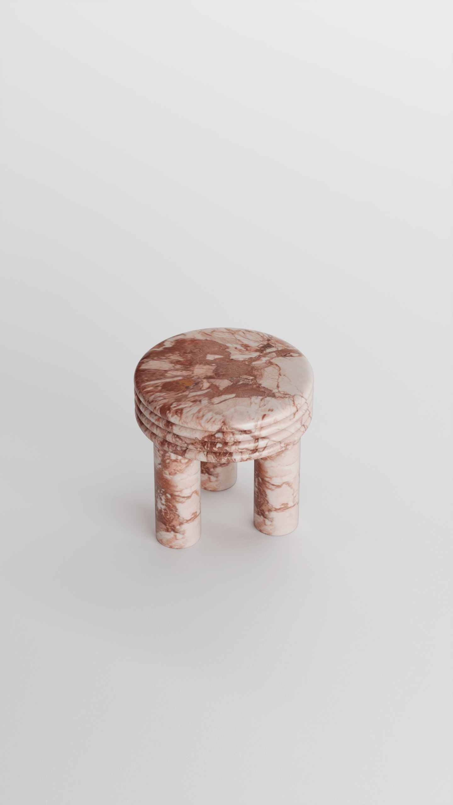 Sangria End Table - Breccia Pernice marble