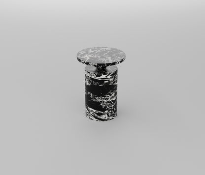 Dual Harmony Marble End Table