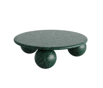 Globe Marble Lux Coffee Table - 3 Sphere Solid Block Base