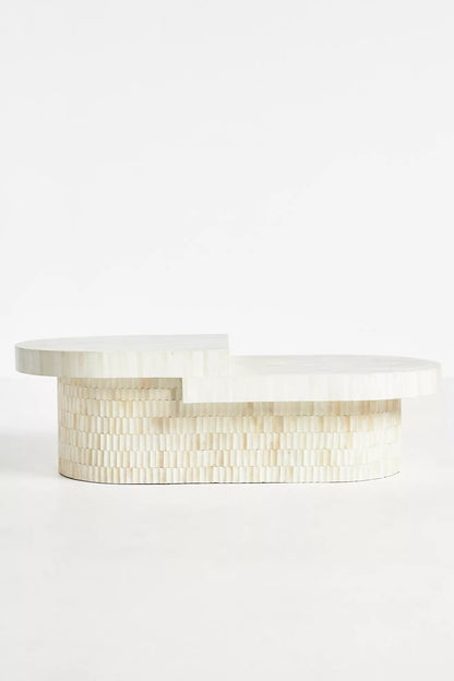 Blanch Bone Inlay Sculptural Coffee Table