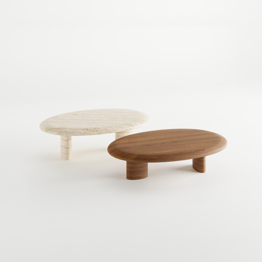 Duet Delight Oval Coffee Table
