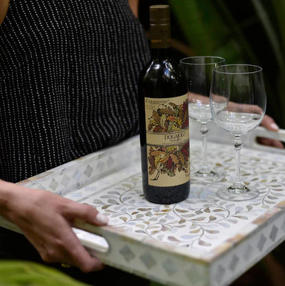 White Mother of Pearl Garden Tray