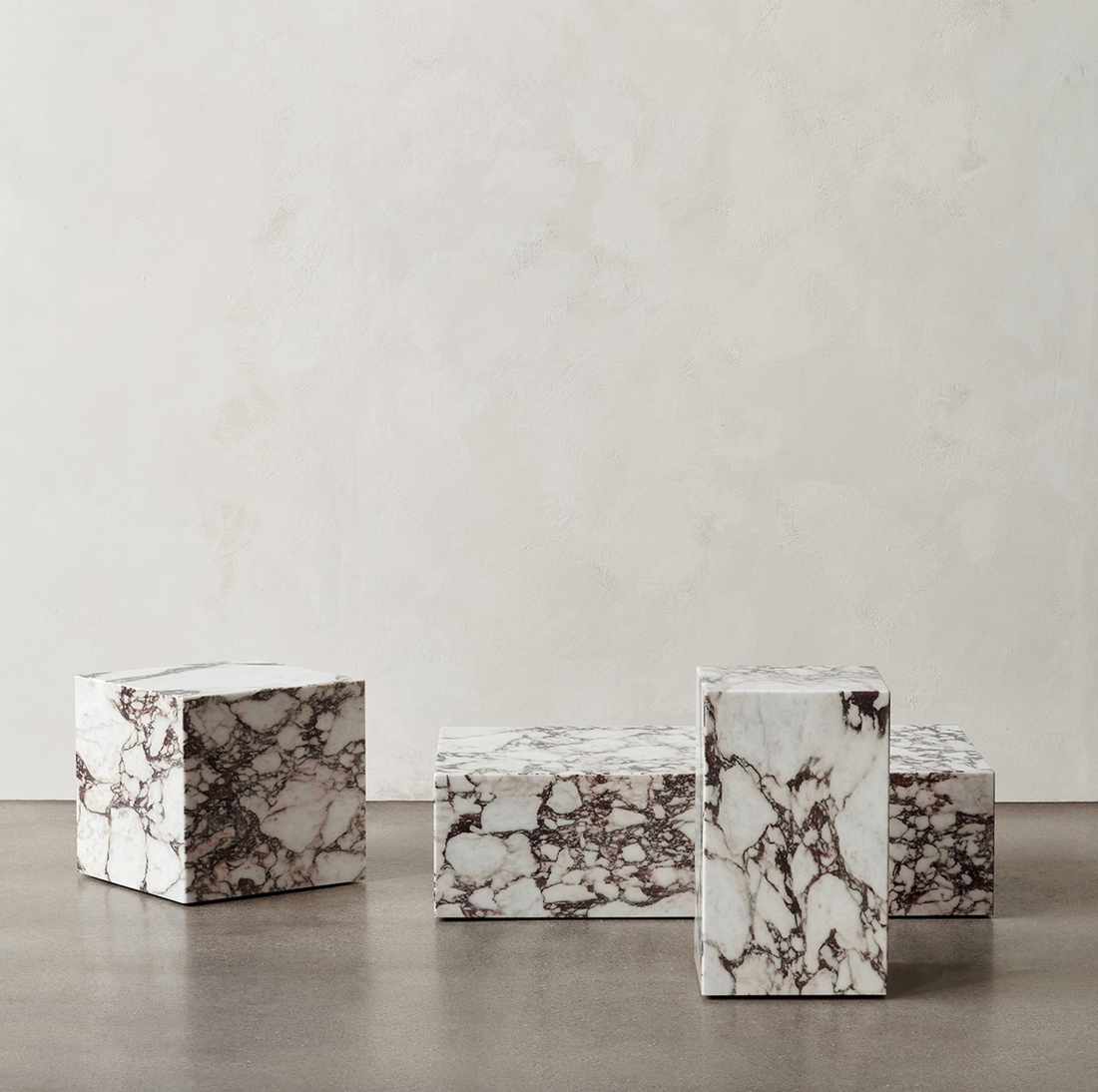Marble Plinth Coffee Table - Calacatta Viola, Kunis Brecia , Grey Kendzo , Nero Marquina, Bianco Carrara