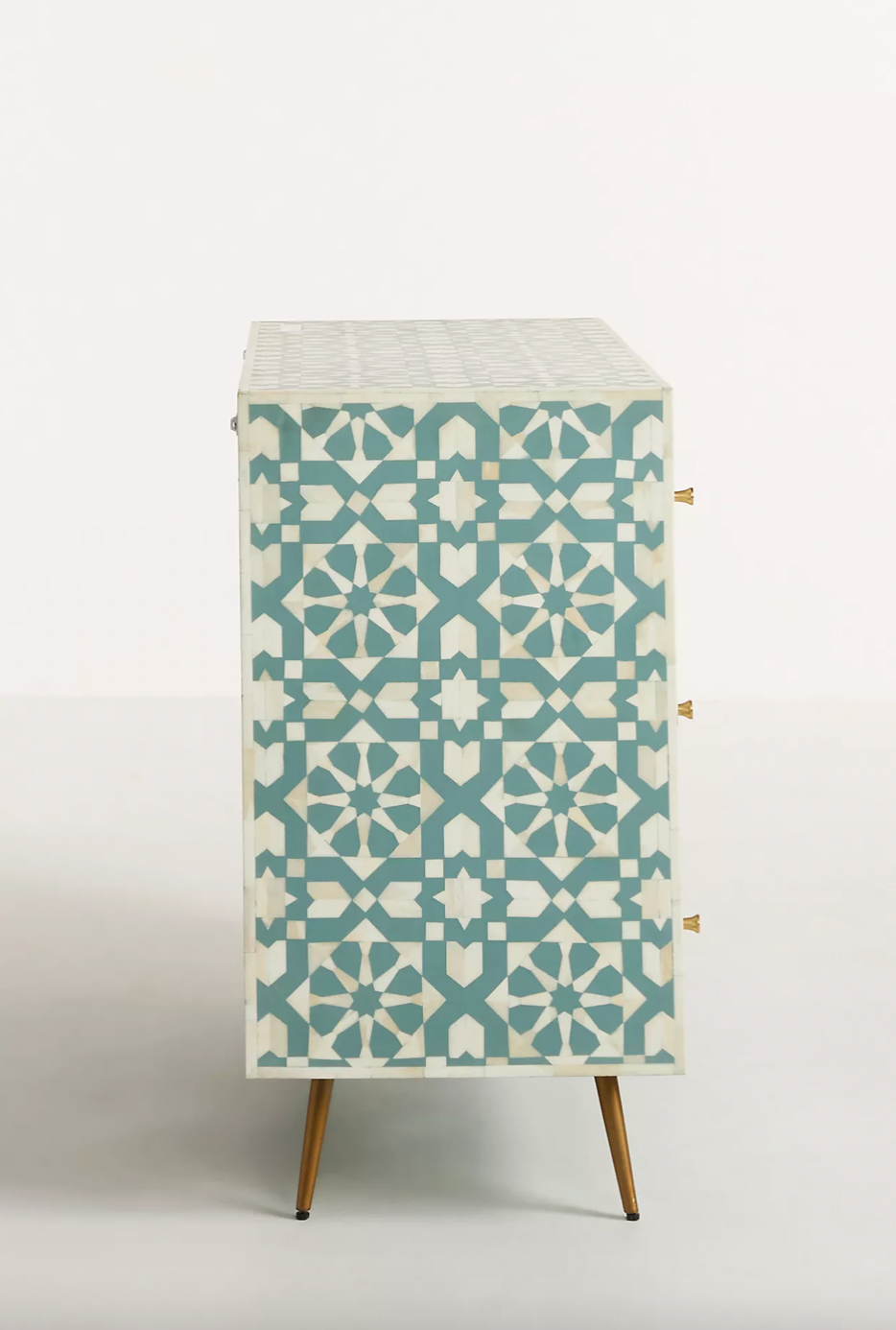 Moroccan Bone Inlay Six-Drawer Dresser