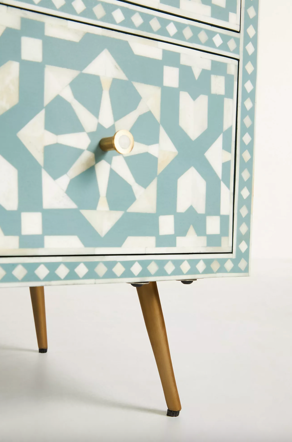 Moroccan Bone Inlay Six-Drawer Dresser