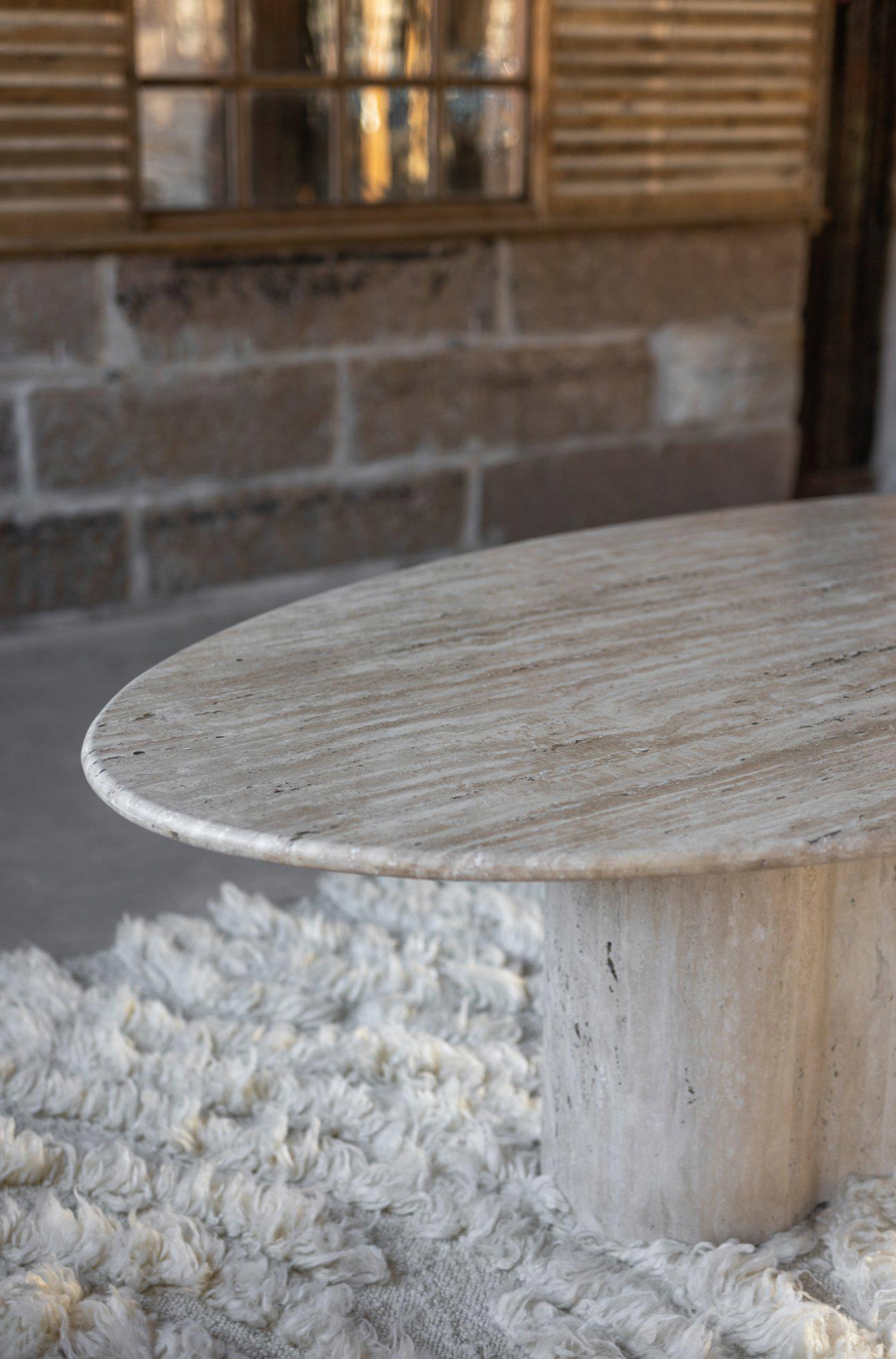 Terra Travertine  Marble Dining Table