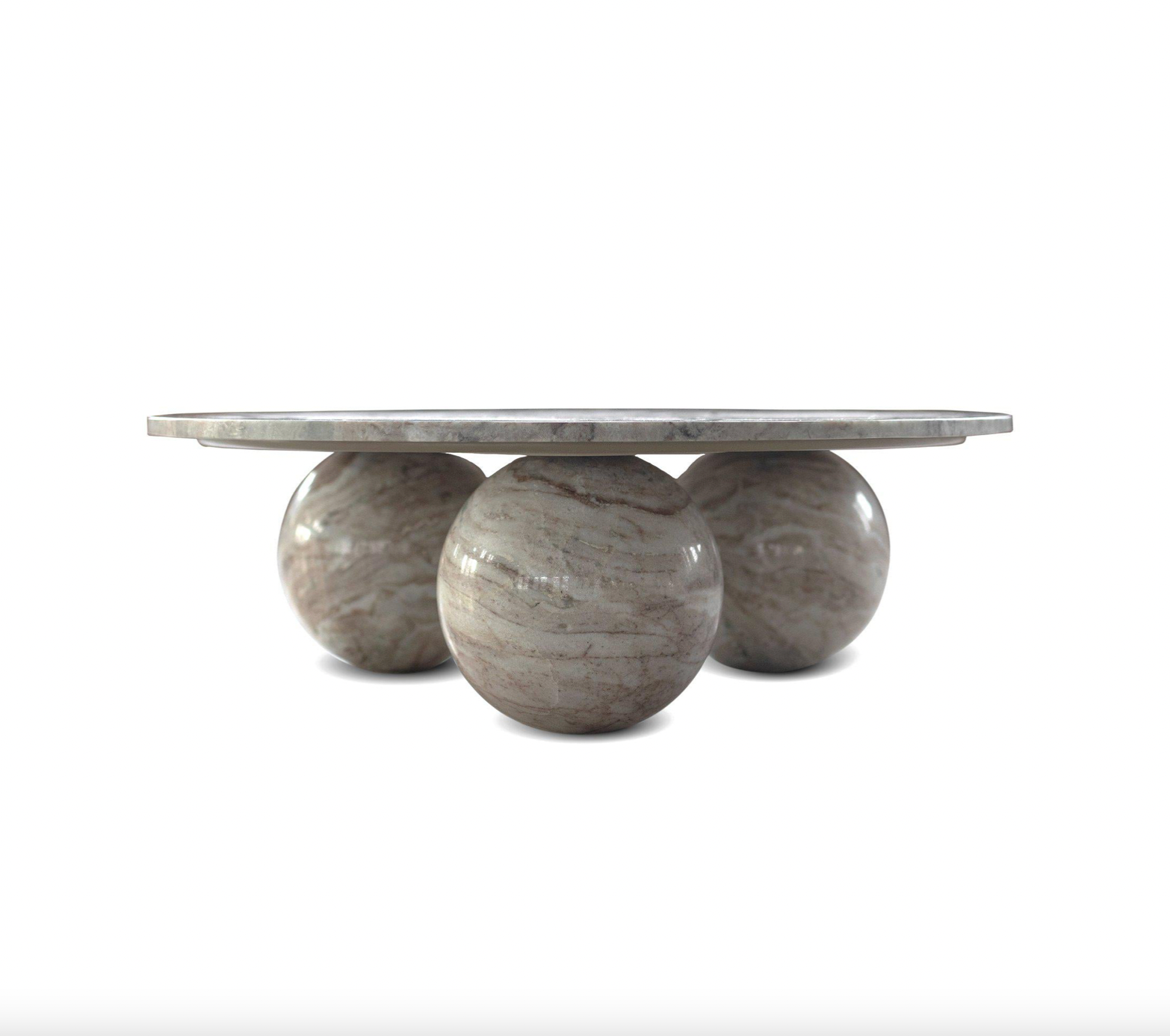 Sphira Marble Coffee Table Sphere Base