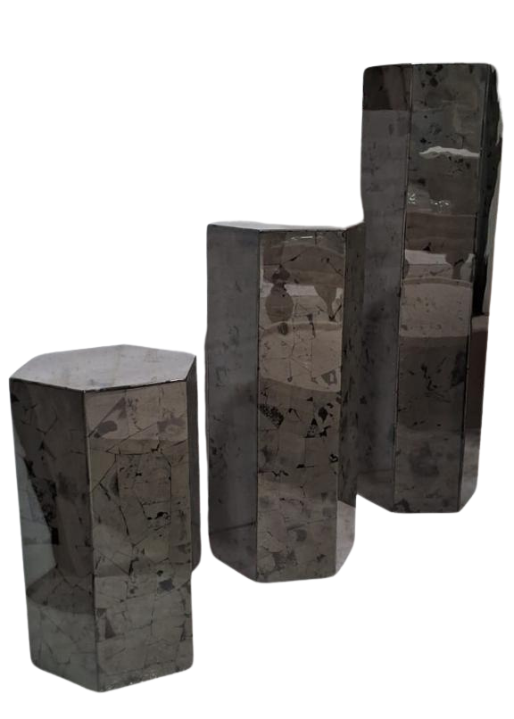 Pyrite Pedestals Set of Three