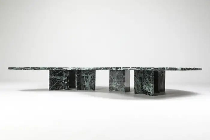 Organic Green Marble Coffee Tables - Set of two