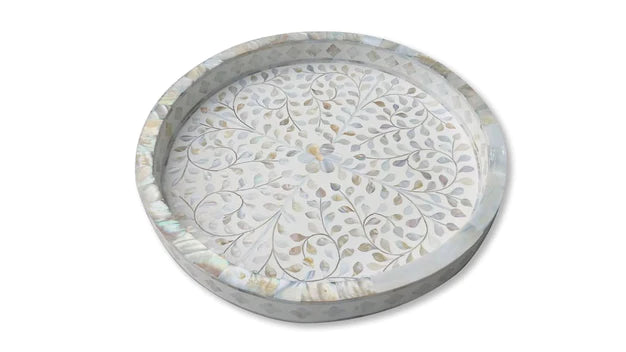 White Mother of Pearl Garden Tray