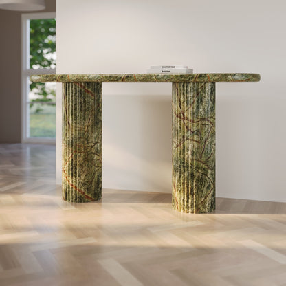 Fluted Telly Marble Console Table