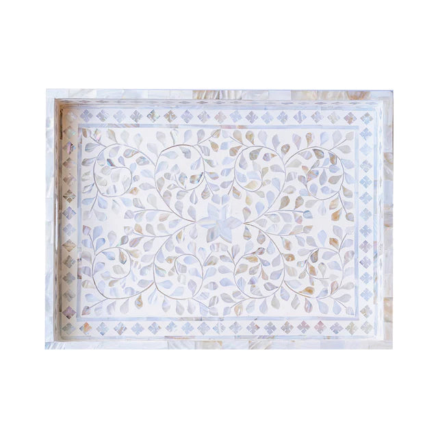 White Mother of Pearl Garden Tray