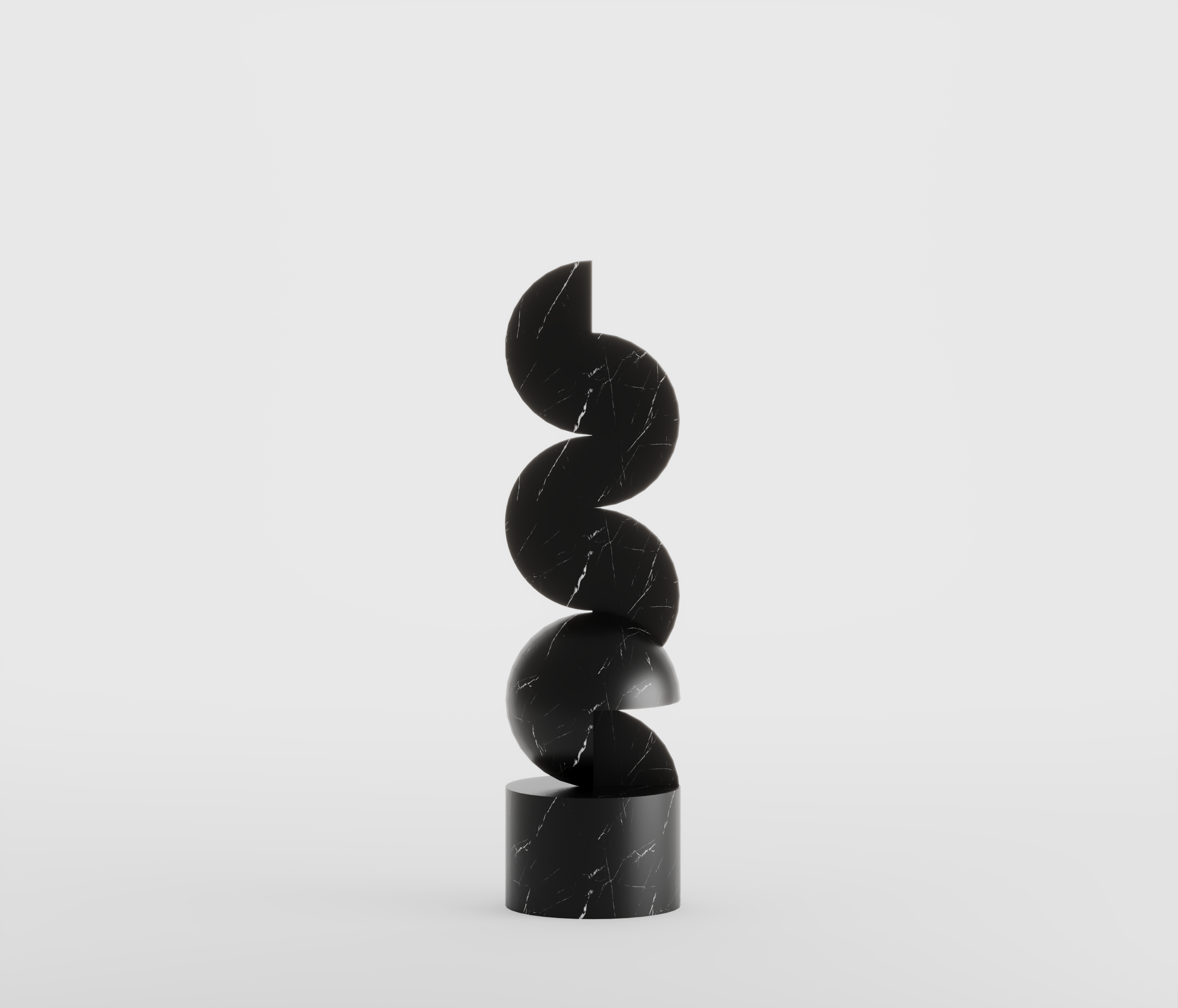 Sculpted Swirls Marble Totem