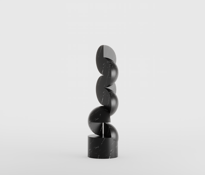 Sculpted Swirls Marble Totem