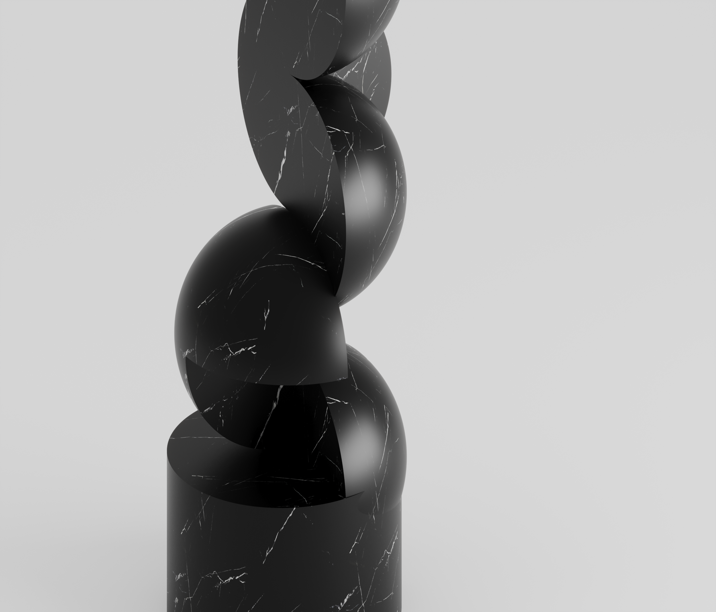 Sculpted Swirls Marble Totem