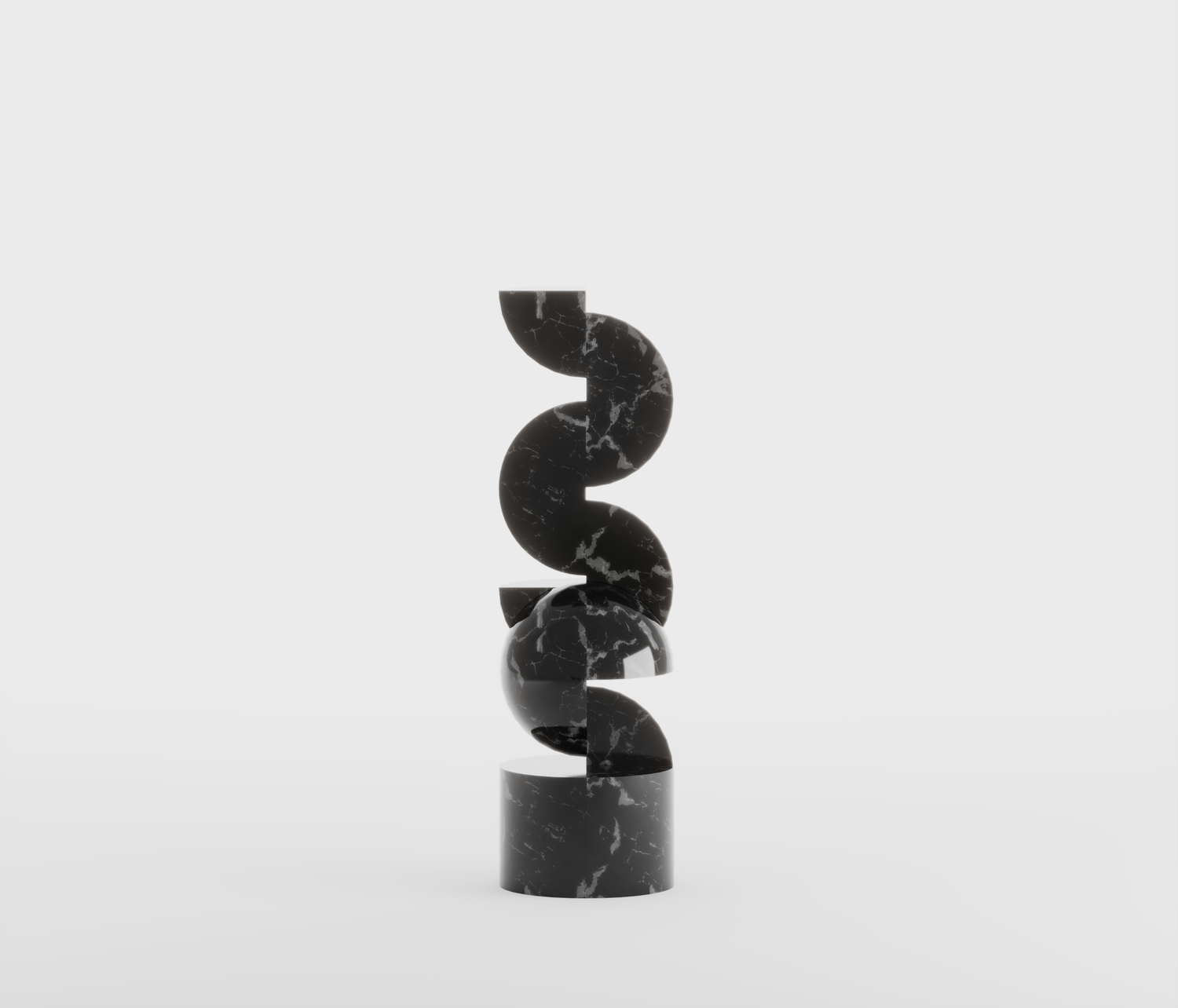 Sculpted Swirls Marble Totem