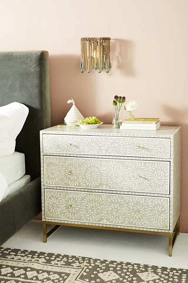 Sylvan Inlay 3-Drawer Dresser - Ziba Homes