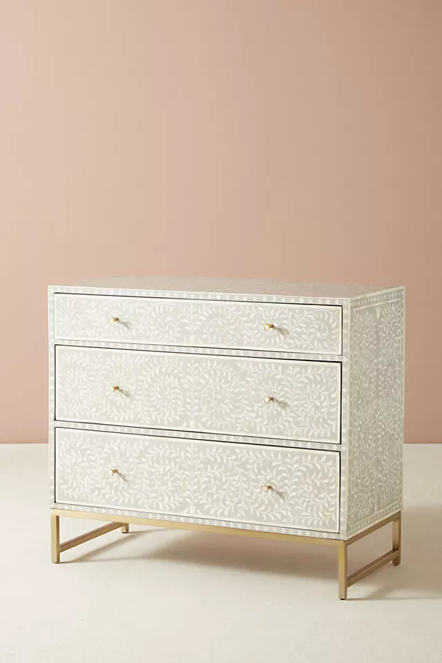 Sylvan Inlay 3-Drawer Dresser - Ziba Homes