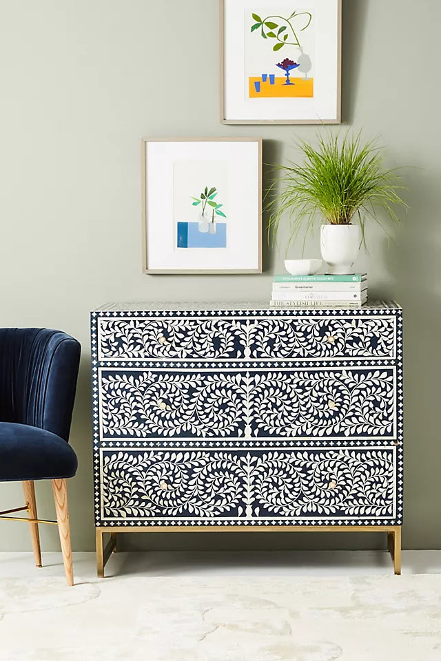 Sylvan Inlay 3-Drawer Dresser - Ziba Homes