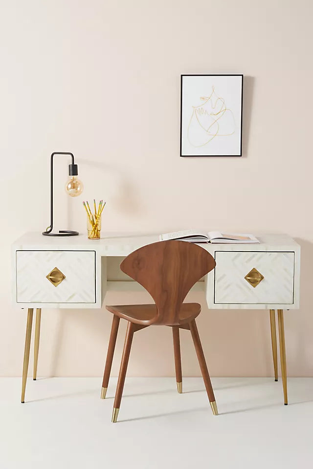 Mist Inlay Console Desk - Ziba Homes