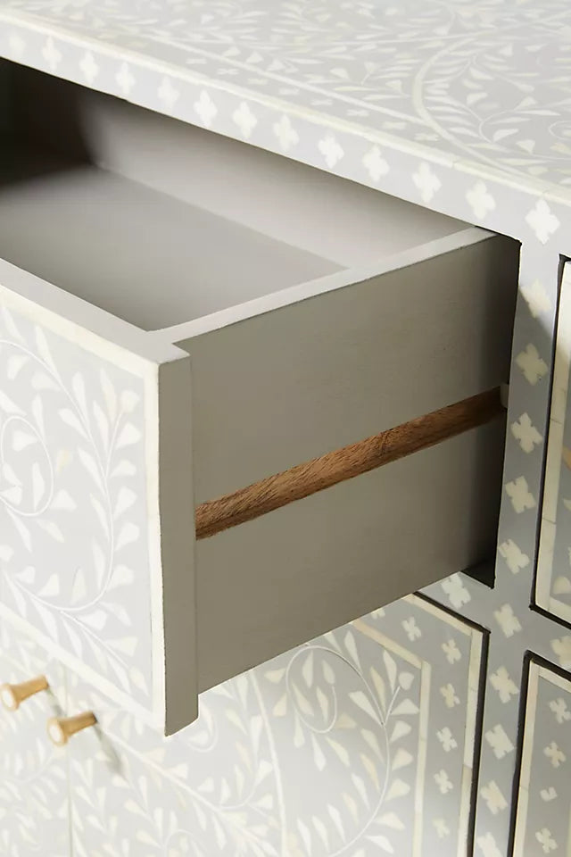 Ikat Inlay Drawer Storage Cabinet - Ziba Homes