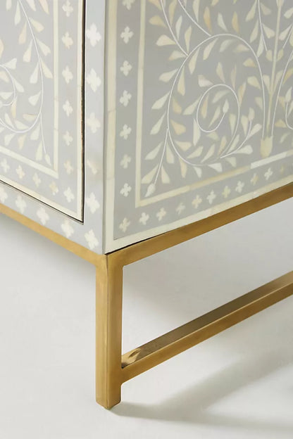 Ikat Inlay Drawer Storage Cabinet - Ziba Homes