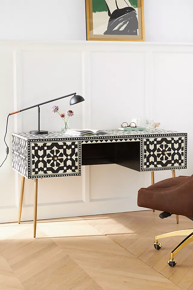Marrakech Inlay Console Desk - Ziba Homes