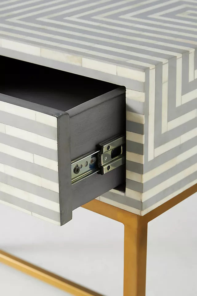 Savi Stripe Inlay Console - Ziba Homes