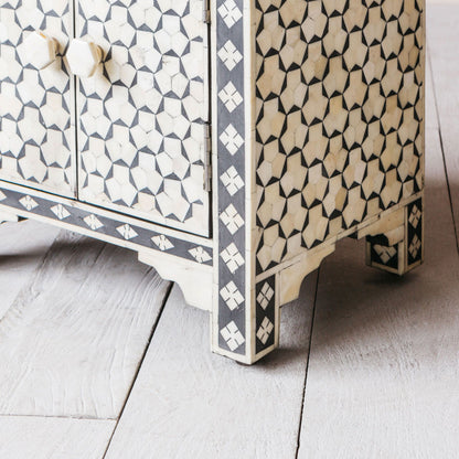 Beaumont Bone Inlay Bedside Table