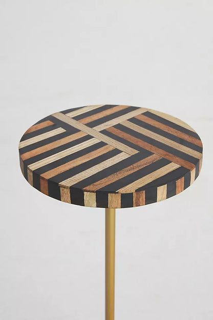 Mist Inlay Petite End Table - Ziba Homes