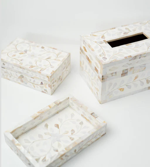 Sylvan Inlay Mother of Pearl Decorative Set - Ziba Homes