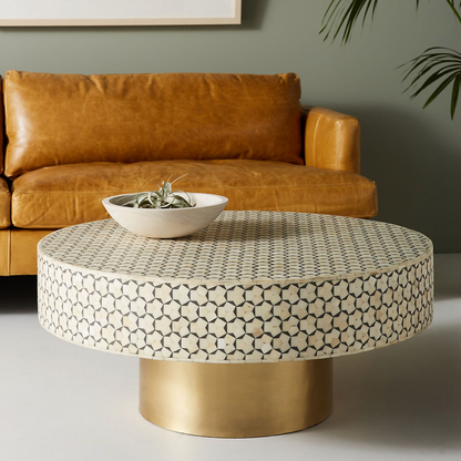 Khaab Inlay Coffee Table - Ziba Homes