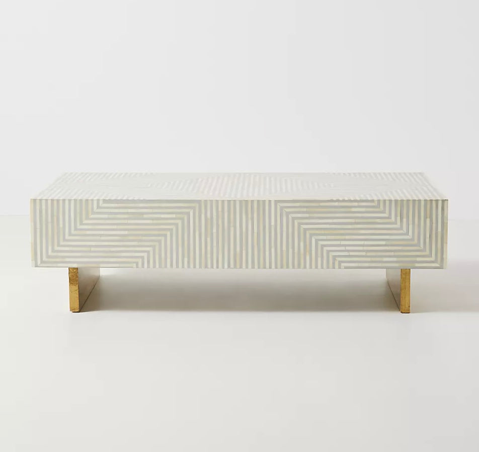 Savi Stripe Inlay Coffee Table D - Ziba Homes