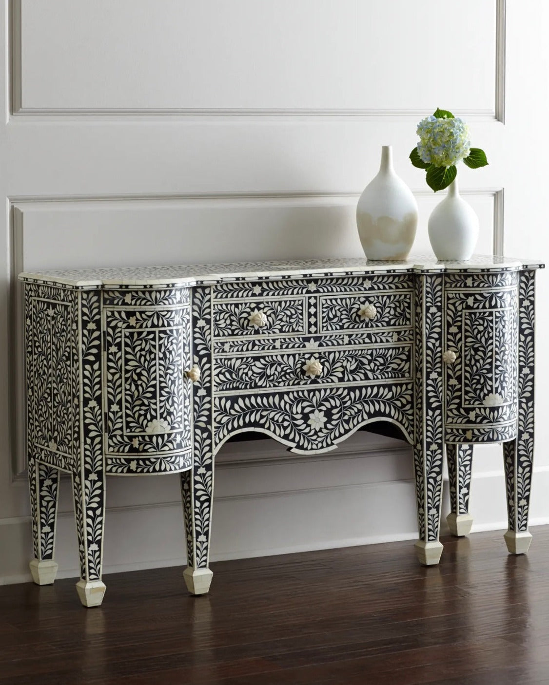 Sylvan Baroque Inlay Console - Ziba Homes