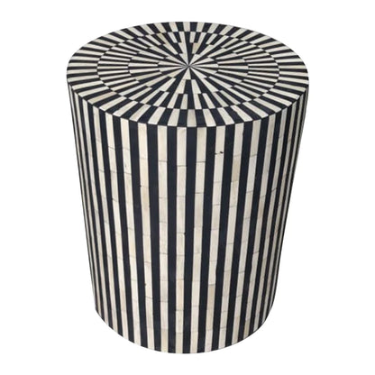 Savi Stripe Inlay End Table - Ziba Homes